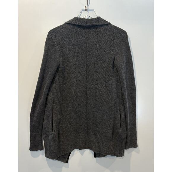 Vince Wool Cashmere Blend Leather Trim Open Front Cardigan Sweater Womens XS (D) - Picture 3 of 6